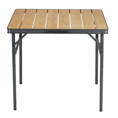 Afbeelding van Campe Active Campingtafel inklapbaar In Hoogte Verstelbaar 75 x 55 31 71 cm Bamboe en Aluminium