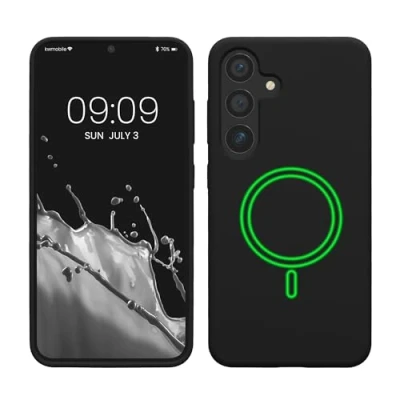 Afbeelding van kwmobile telefoonhoesje geschikt voor Samsung Galaxy S25 Plus Hoesje met magneet compatibel MagSafe Smartphone case in zwart