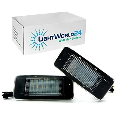 Afbeelding van LIGHTWORLD24 led kentekenplaatverlichting, E gekeurd, CAN bus 18 leds per module 6000 Kelvin compatibel met Opel Zafira C vanaf 2012, Astra J Sportstourer/Combi set van 2