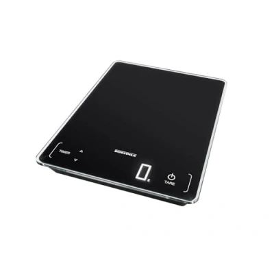 Afbeelding van Soehnle Page Profi 100, digitale keukenweegschaal, zwart, gewicht tot 15 kg (1 g nauwkeurig), huishoudweegschaal met sensor touch, elektronische weegschaal incl. batterijen, heldere LED display