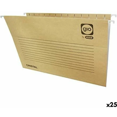 Afbeelding van Organiser Map Elba Label met naam Vizier Transparant Wit Bruin Din A4