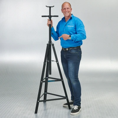 Afbeelding van Datona Assteun Hoog 2 Ton Met Spindel Zwart