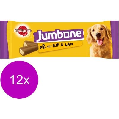 Afbeelding van 12x Pedigree Jumbone Kip &amp; Lam Medium