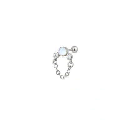 Afbeelding van Piercing kettinkje Sparkle collectie Zilver Koper