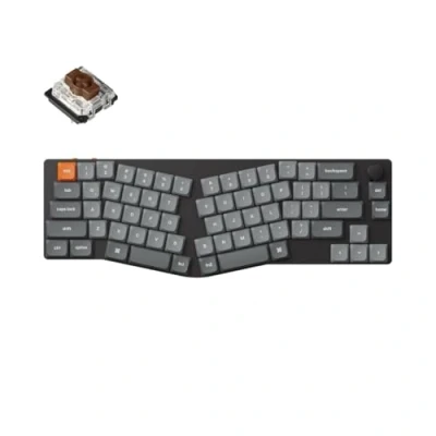 Afbeelding van Keychron K11 Max Low Profile Draadloos Mechanisch Toetsenbord RGB, Bluetooth/2.4 GHz/bekabeld, QMK/VIA Programmeerbaar, Gateron Hot Swappable Brown Compatibel met Mac Windows Linux