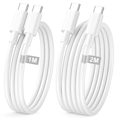 Afbeelding van USB C Oplaadkabel 1M+2M 2Pack, 60W iPhone 16 15 naar USBC kabel 2M Snelopladen Type Telefoon Oplader Wire Lead voor 16e Pro Max/Plus,iPad Pro/Air/Mini