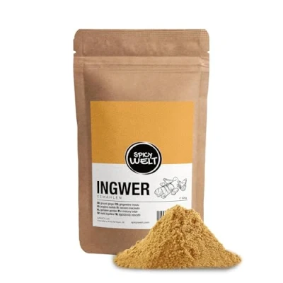 Afbeelding van Spicy Welt Gemalen Gember (500g) Gemberpoeder voor Curry&#039;s, Thee, Bakken &amp; Marinades Pittig Aromatische Smaak 100% Natuurlijk, Zonder Additieven