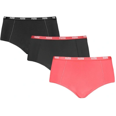 Afbeelding van Puma MINI Short 3 PACK Onderbroeken, Dames, Maat: Medium, Pink/black