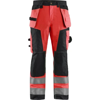 Afbeelding van Blaklader Werkbroek High Vis 1568 1811 Rood/Zwart C48