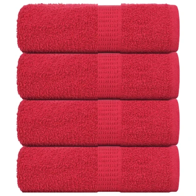 Afbeelding van vidaXL Gastendoekjes 4 st 30x50 cm 360 g/m² 100% katoen rood