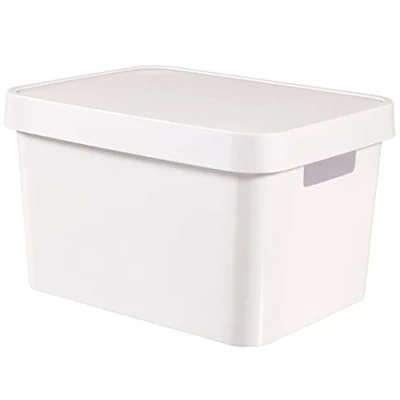 Afbeelding van Curver Infinity Opbergdoos Opbergbox mand met deksel 1.7L Wit
