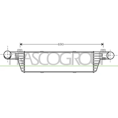 Afbeelding van Intercooler, inlaatluchtkoeler PRASCO ME035N001
