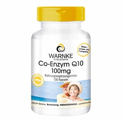 Afbeelding van Coenzym Q10 100mg CoQ10 capsules hoge dosering Ubiquinone 100 Warnke Vitalstoffe Duitse apothekerskwalitei