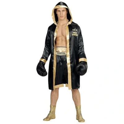 Afbeelding van Widmann Bokser Kostuum Wereldkampioen Mcgregor Man Zwart Medium / Large Carnavalskleding Verkleedkleding