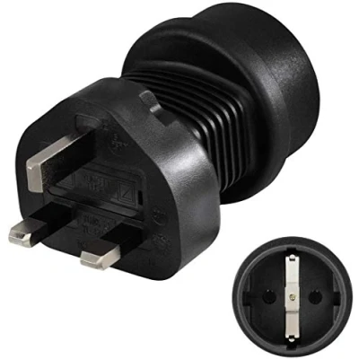 Afbeelding van Hama 108881 Reisadapter Engeland type G (adapter voor UK/Groot Brittannië, Ierland, Malta, Hongkong, Macau, Singapore, enz.) Reisstekker zwart