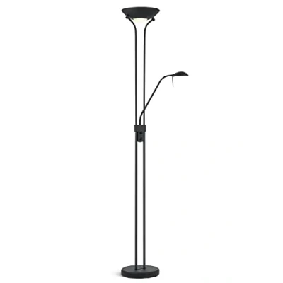 Afbeelding van Home Sweet Klassieke vloerlamp 50 x 180cm Dimbaar Met R7s hoofdlicht G9 leeslicht Zwart Gebruik voor slaap en woonkamers