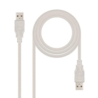 Afbeelding van USB 2.0 Cable NANOCABLE 10.01.0303 Beige (2 m)