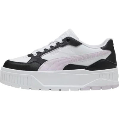 Afbeelding van PUMA Dames Karmen II Idol Sneaker, Wit Lila vorst Zwart, 5 UK, Frost 38 EU
