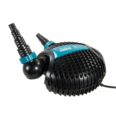 Afbeelding van AquaForte O 18.000 Vijverpomp, 220 watt, max. debiet 17,5 m3/uur, maximale opvoerhoogte 6 meter, kabellengte 10 A synchrone motor, pompt vuildeeltjes tot mm