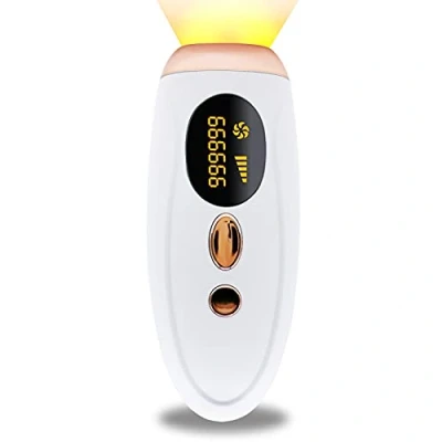 Afbeelding van IPL ontharing, permanente gepulseerd licht epilator voor mannen en vrouwen: draagbare met 500.000 pulsen het hele lichaam thuis