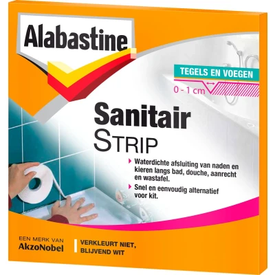 Afbeelding van Alabastine Sanitairstrip Wit Schildersbenodigdheden