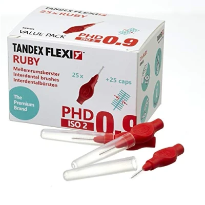 Afbeelding van Interdentalbürsten Flexi Vorteilspack rot super fine 25er 25 Bürsten