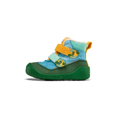 Afbeelding van Affenzahn Lauflerner Vegan Snuggy Winterlaarzen, antislip, met klittenbandsluiting, waterdicht, warm gevoerd, licht, maat 19 25, creatieve beer turkoois, 23 EU