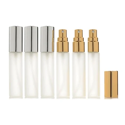 Afbeelding van Enslz 6 x 10 ml melkglas parfumverstuiver Leeg Fijne nevel Kerstcadeau 2 pipetten