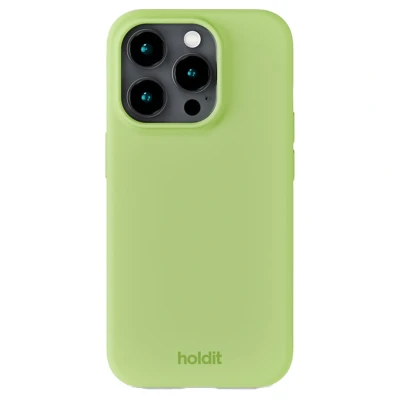 Afbeelding van Apple iPhone 15 Pro Max Hoesje Siliconen en TPU (zacht) Holdit Backcover/Hardcase Groen Telefoonhoesje