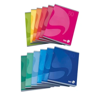 Afbeelding van BM BeMore Color 80, 0110599, notitieboek A5, liniatuur 1R, gelinieerd zonder rand, papier 80 g/m², op kleur gesorteerd, verpakking met 12 stuks