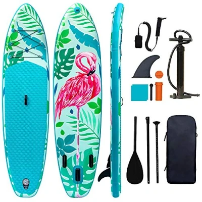 Afbeelding van TIGERXBANG Zomer Kleurrijke Collectie SUP Board Stand Up Paddle 320x82x15cm voor Volwassenen/Kinderen ISUP met complete kit Flamingo