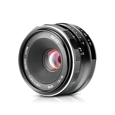 Afbeelding van Meike 25mm F1.8 Groot diafragma Groothoek Lens Handmatige Focus Compatibel met Panasonic Lumix Olympus M43 Mount Spiegelloze Camera&#039;s GH4 GH5 GH6