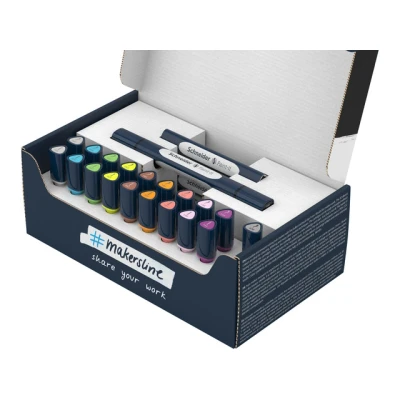 Afbeelding van Schneider stift Twinmarker set Paint It 040 10 kleuren + 6 houders S ML04010903