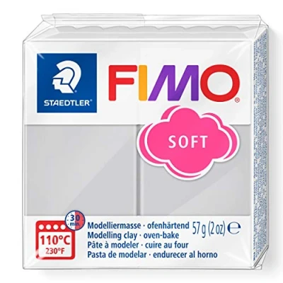 Afbeelding van Staedtler 8020 0 Fimo Soft normaal blok, 57 g Modelleermassa 1 Packung Delfinggrijs (80)
