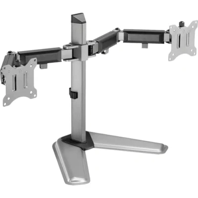 Afbeelding van My Wall bureaustandaard voor 2 monitoren tot 32 inch / full motion zwart/zilver