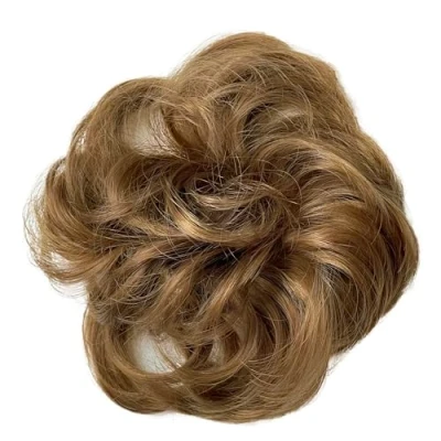 Afbeelding van CAISHA Haarstukje Haarwokkel Opgestoken Bruids Kapsel Volumineus Gekruld Knoet Lichtbruin HG5
