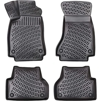 Afbeelding van Elmasline Design 3D rubberen mattenset voor Skoda Fabia III vanaf 2014 Extra hoge 5 cm rand