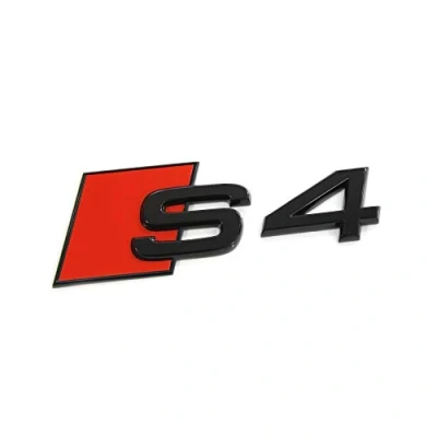 Afbeelding van Audi 8W0071804 belettering S4 Tuning Exclusive Black Edition embleem zwart/rood