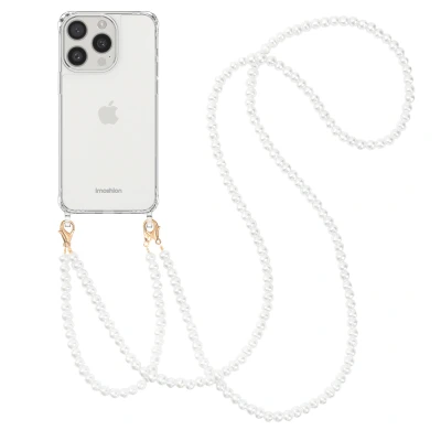 Afbeelding van Apple iPhone 15 Pro Max Hoesje Kunststof imoshion Backcover met koord/Hardcase/Koordhoesje Transparant Telefoonhoesje