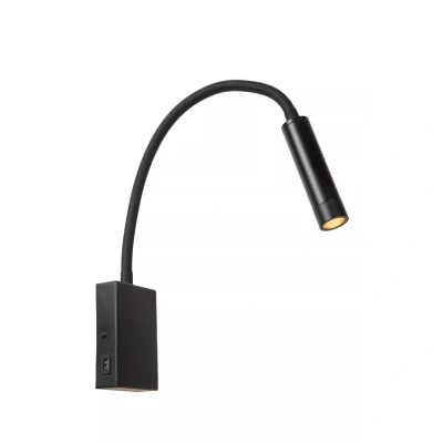 Afbeelding van Lucide ALEC Wandspot / Wandlamp LED G9 1x3W 2700K Inclusief omwisselbare kappen Zwart