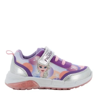 Afbeelding van Disney Frozen schoenen voor meisjes van 2 tot 8 jaar, kinderschoenen met Anna en Elsa motief, lichtschoenen kinderen, klittenbandsluiting ledlicht, sneakers de ijskoningin, ideaal