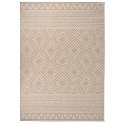 Afbeelding van vidaXL Buitenkleed met patroon platgeweven 120x170 cm bruin