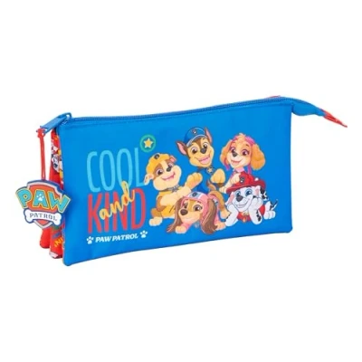 Afbeelding van Pennenetui met 3 vakken The Paw Patrol Cool Blauw Rood 22 x 12 cm