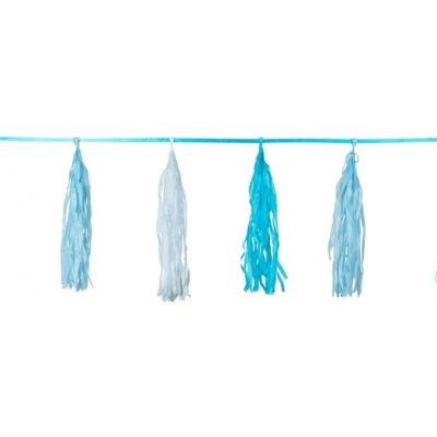 Afbeelding van Tassel slinger blauw 3 meter Feestslingers