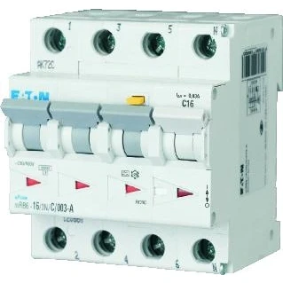 Afbeelding van Eaton aardlekautomaat 20A 3 polignul C karakteristiek 300mA mRB4 203NC03 A