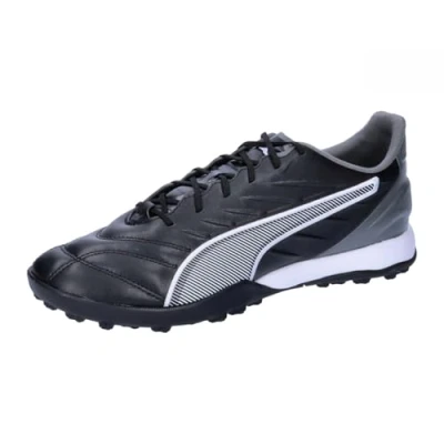 Afbeelding van Puma KING PRO TT Voetbalschoenen voor kunstgras, Heren, Maat: 40.5, Black/white/cool dark gray Hoogwaardig imitatieleer