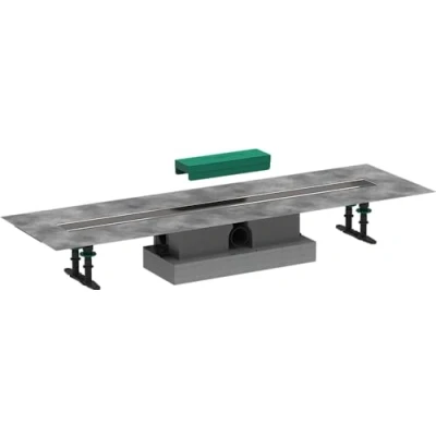 Afbeelding van hansgrohe uBox universele complete set (installatieset + basislichaam) 900 mm voor standaard installatie van douchegoten, kant en klare sets (RainDrain Rock RainDrain Match), vloerafvoer