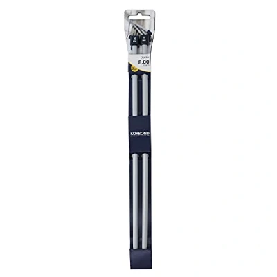 Afbeelding van Korbond 180008 Single Point breinaaldpaar, 8,00 mm x 35 cm, kunststof, duurzaam, lichtgewicht, ontworpen voor comfort ideaal een veelvoud aan patronen en projecten, van beginners tot experts,