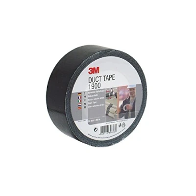 Afbeelding van 3M Weefseltape 1900, Duct, sterke pantsertape, reparatietape, 50 mm x m, zwart (1 stuks)