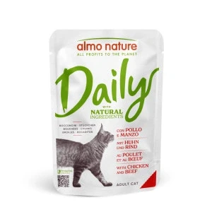 Afbeelding van Almo Nature Daily met kip en rund natvoer kat (70 g) 30 x 70 g